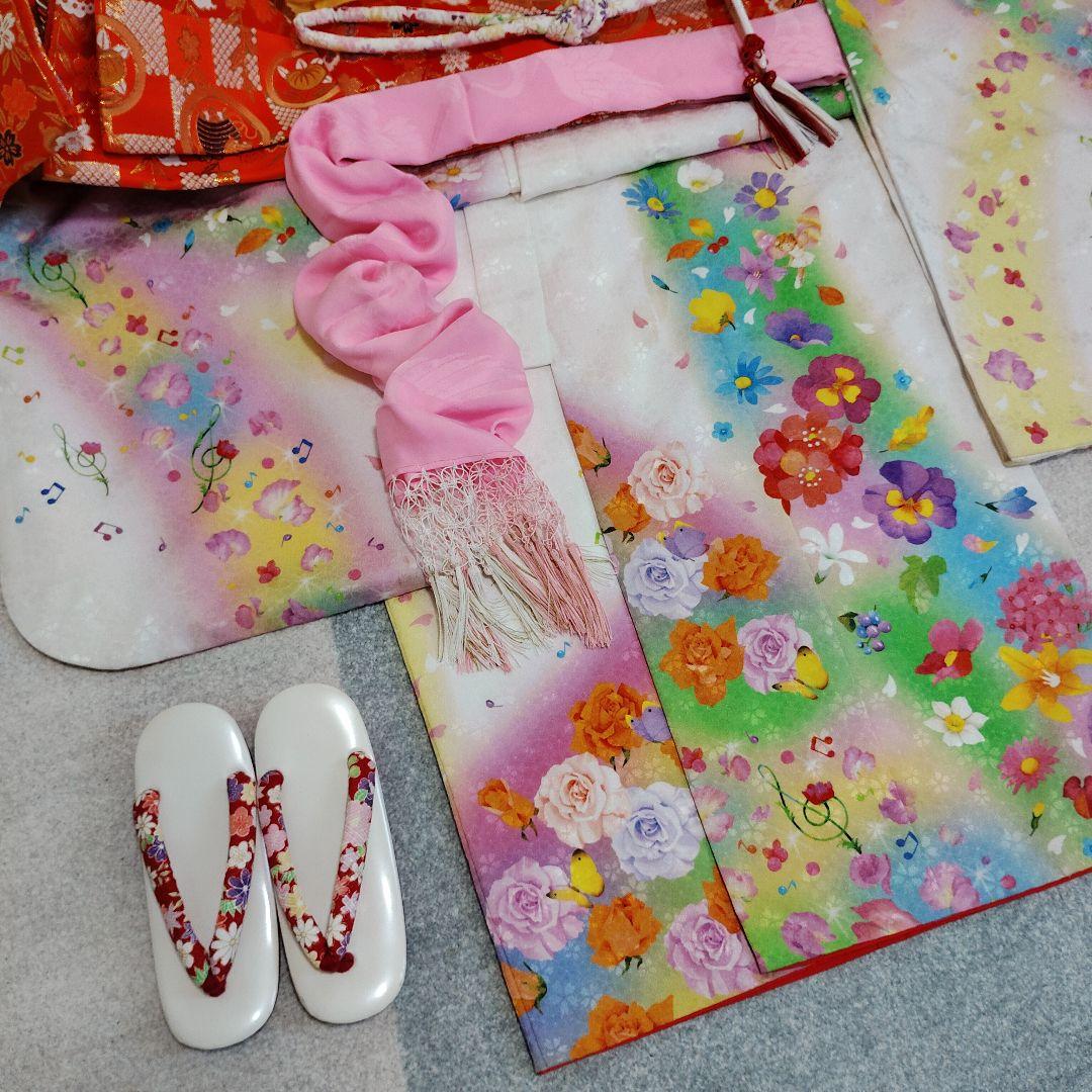 七五三 7歳 永田萌 Moe ブランド 着物 作り帯 バッグ 草履 小物セット