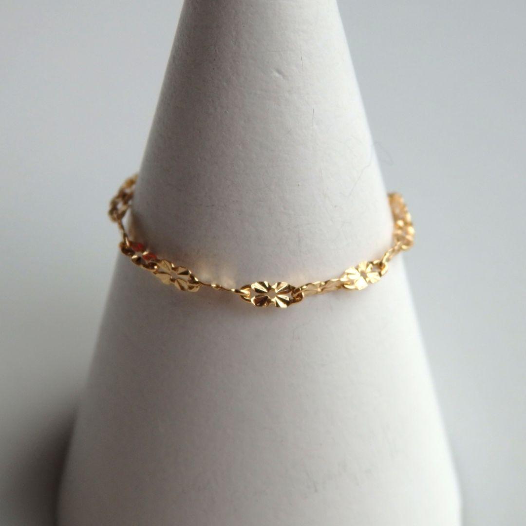 nobuko　k18リング　クローバーチェーン　チェーンリング