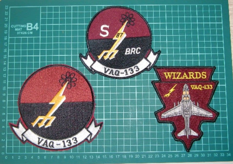 80年代 大判 VAQ-133パッチセット フライトジャケット パッチ ワッペン