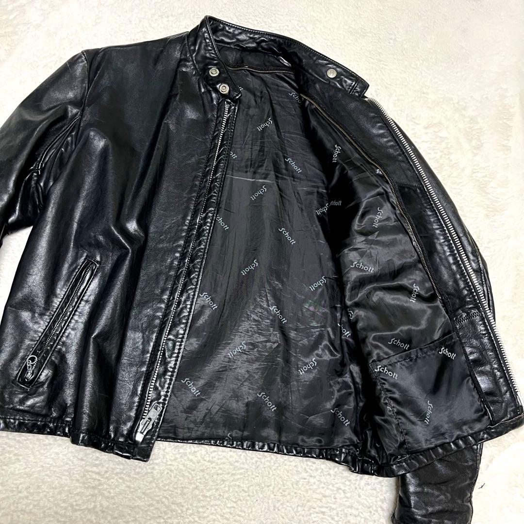 か*ん様 Schott 641 サイズ42 レザー シングルライダースジャケット