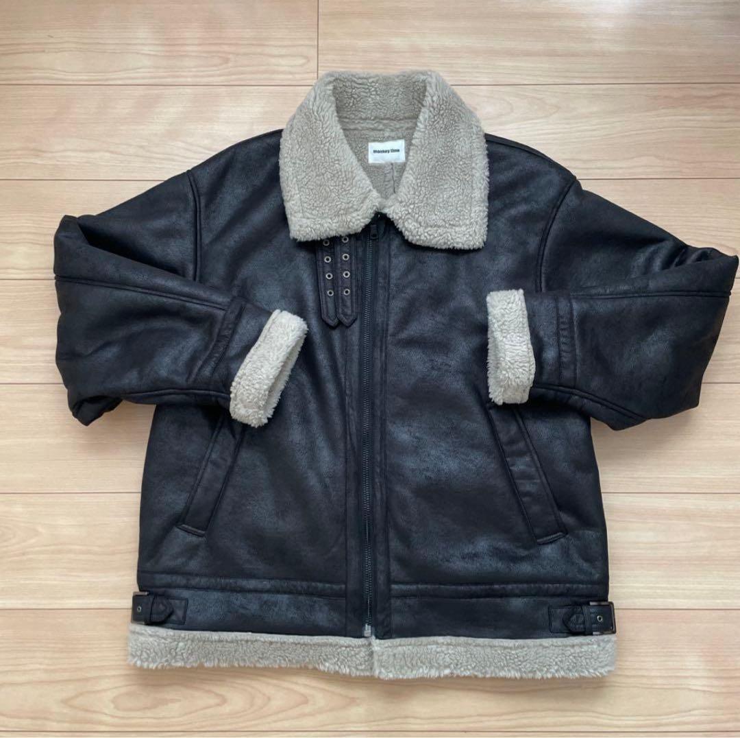 早い者勝ち！MONKEY TIME フェイクムートン ボア B-3 ジャケット