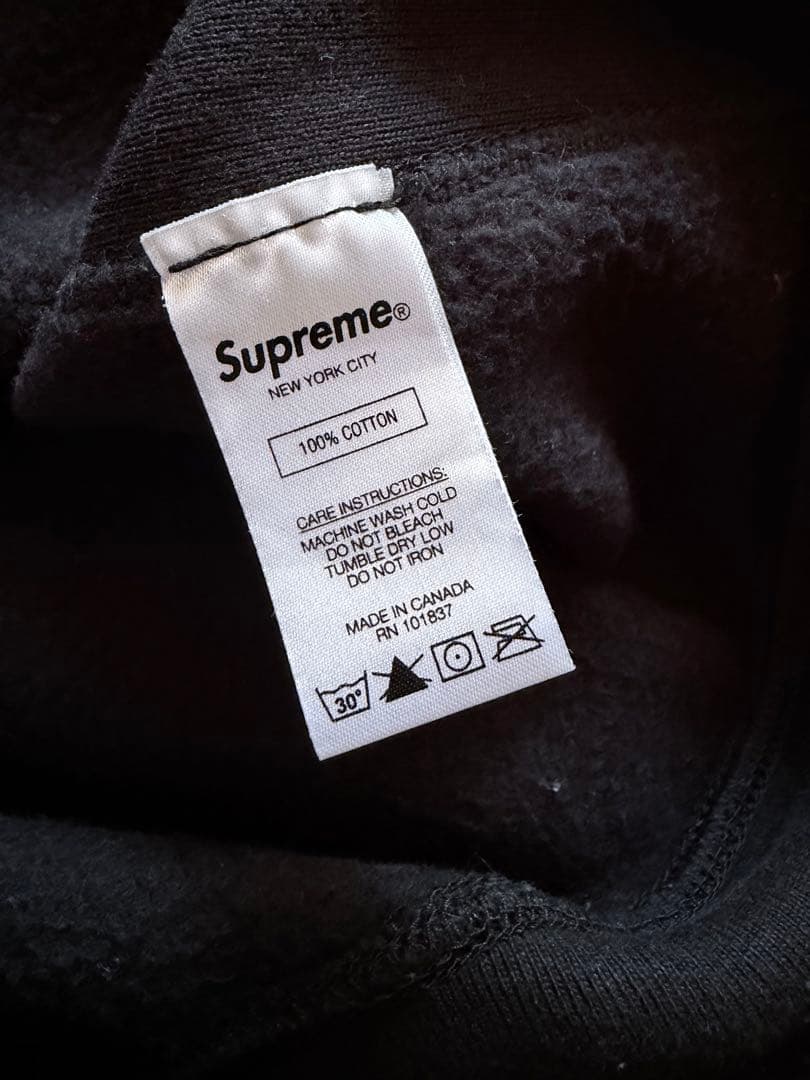 Supreme クロスボックスロゴ　パーカー Sサイズ ブラック　BOXLOGO