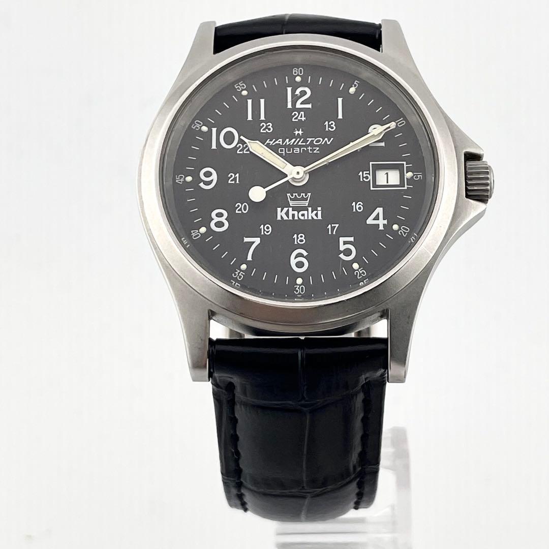 【稼働/新品ベルト】ハミルトン　Khaki カーキキング　王冠　腕時計　メンズ