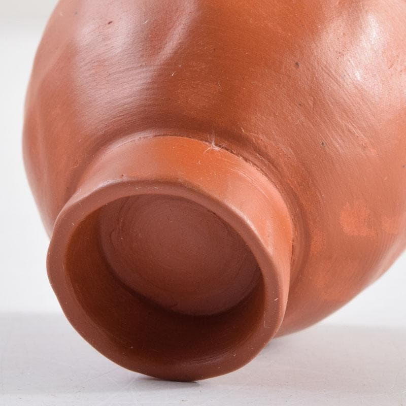 常滑焼　間野弥平作　朱泥　手捻り　小さな茶器揃　共布共箱　V　8964