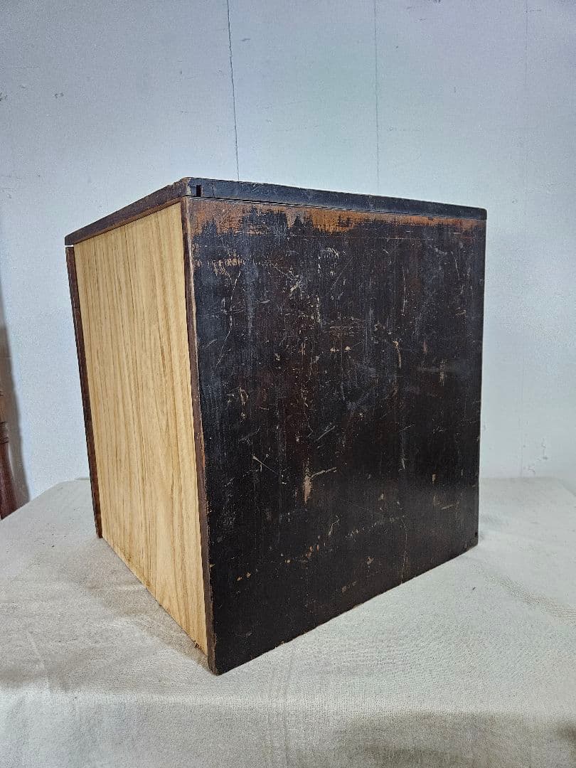 USヴィンテージ 木製の引出し 5段 小箪笥 チェスト 小物入れ 卓上 収納