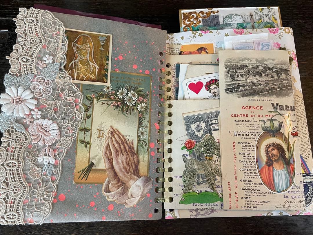 B)聖なるおすそ分けファイル　コラージュ素材　レース