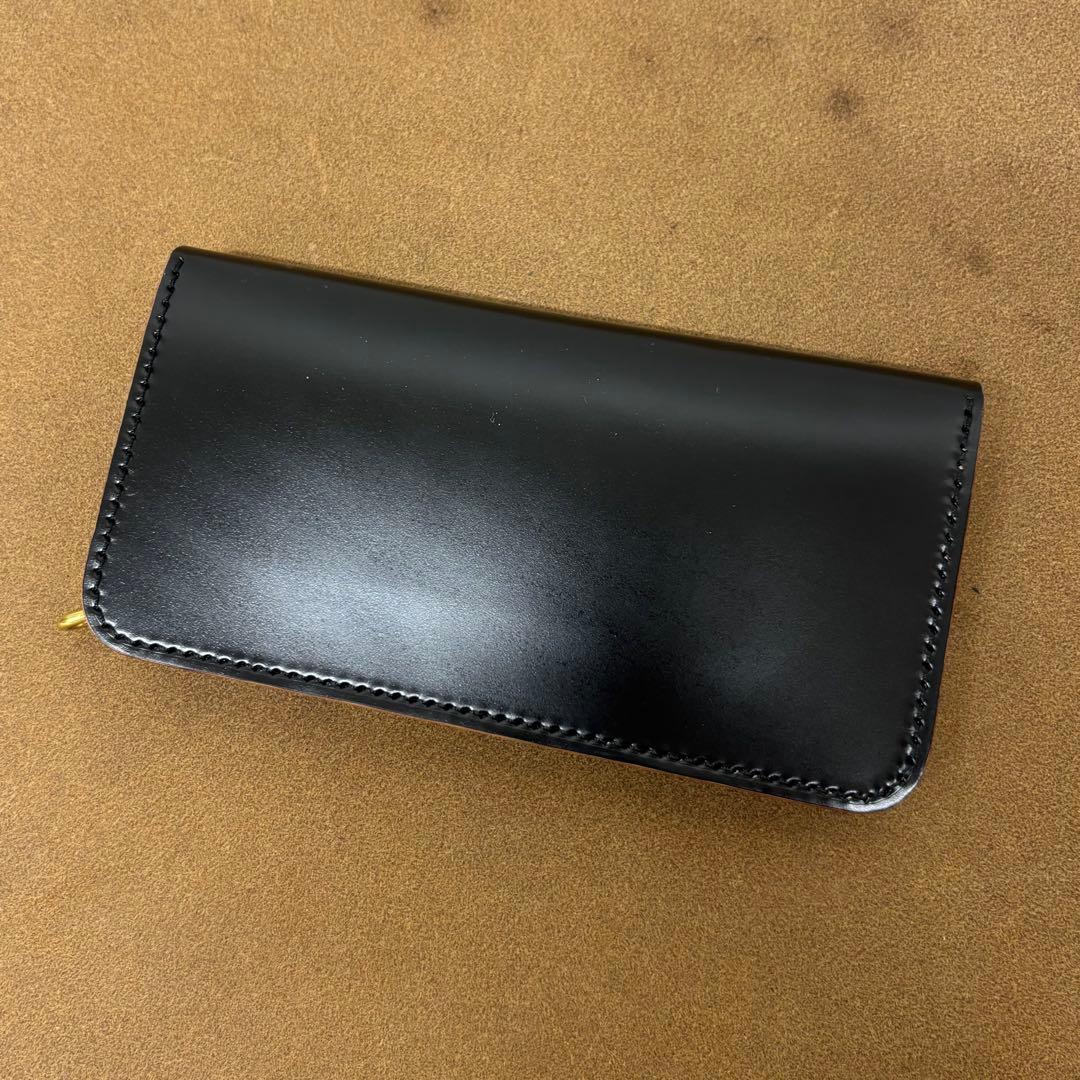 コードバン　トラッカーウォレット　黒　3層　新喜皮革