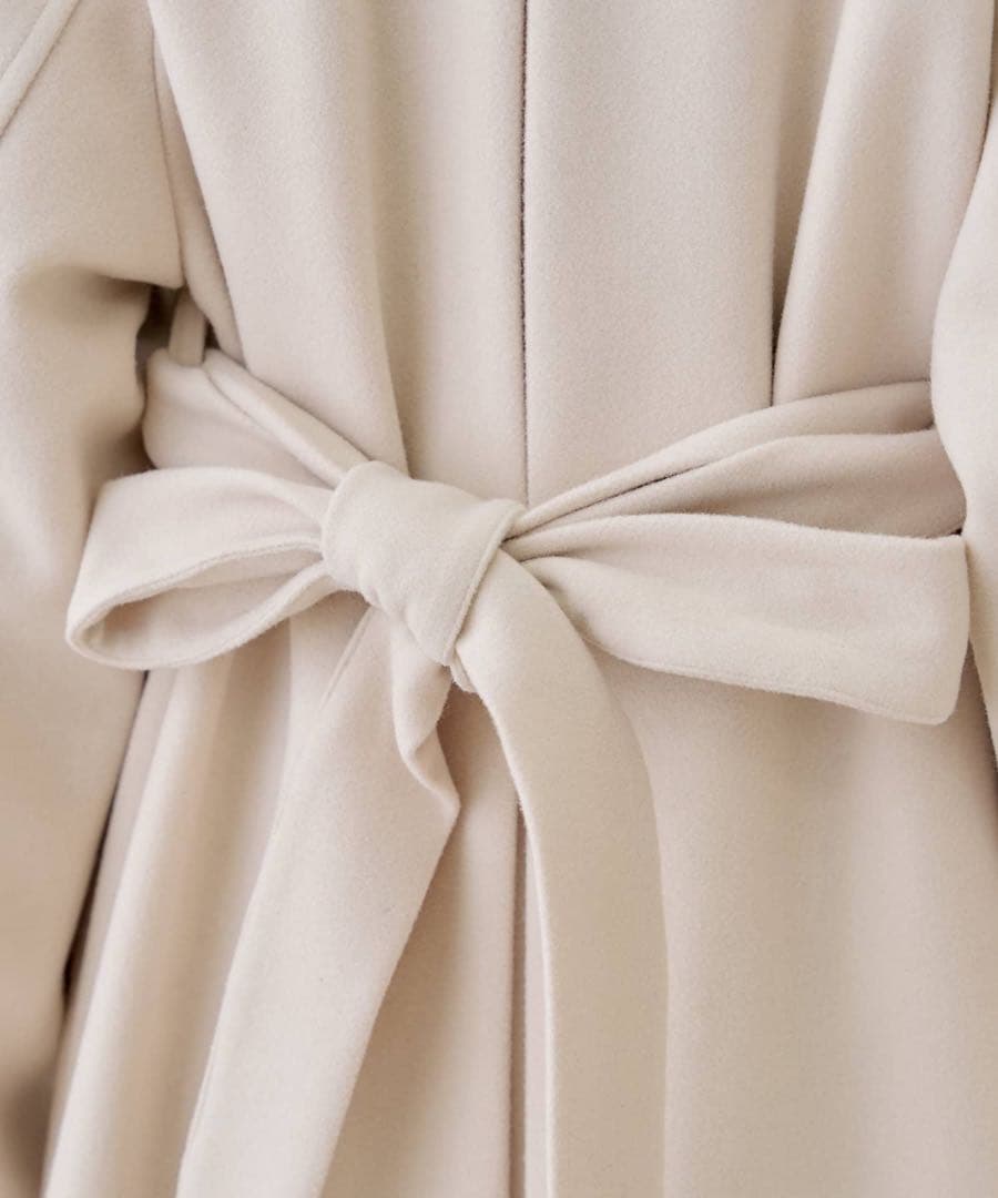 Chico 金釦ビッグカラーステンカラーロングコート