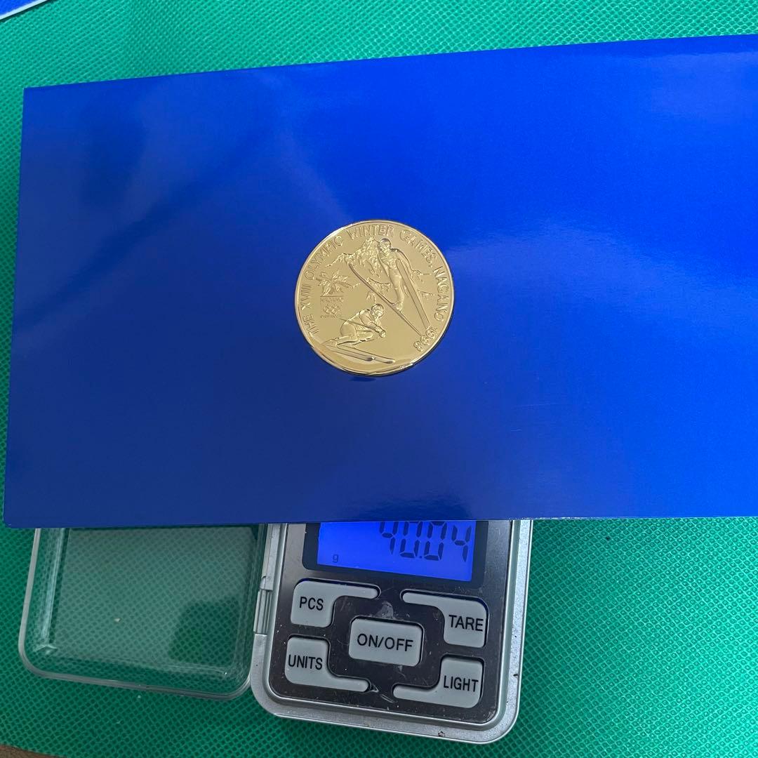 純金仕上げ 純銀.999★第18回オリンピック冬季競技大会記念メダル・セット