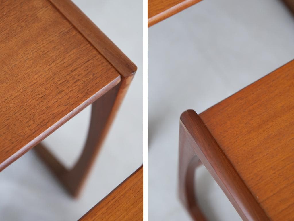 英国アンティークG-PLANジープランネストテーブル3台/収納式机(91-155