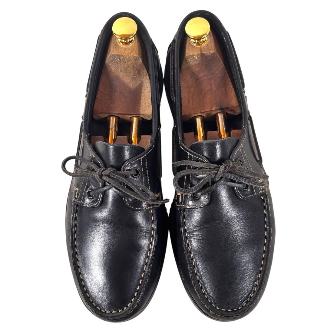 美品 パラブーツ 8 26.5 バース マリン デッキシューズ ブラック 黒