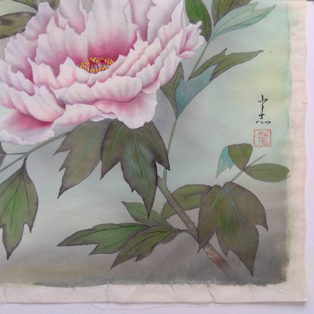 【展示済】牡丹 ぼたん ボタン 絵画 油彩画 peony