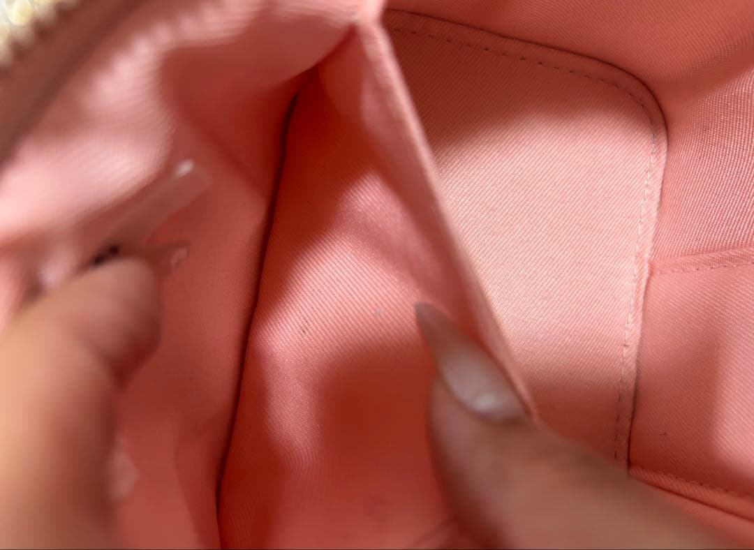 Darichゴールドパーツキルティングスクエアミニバッグ　ピンク