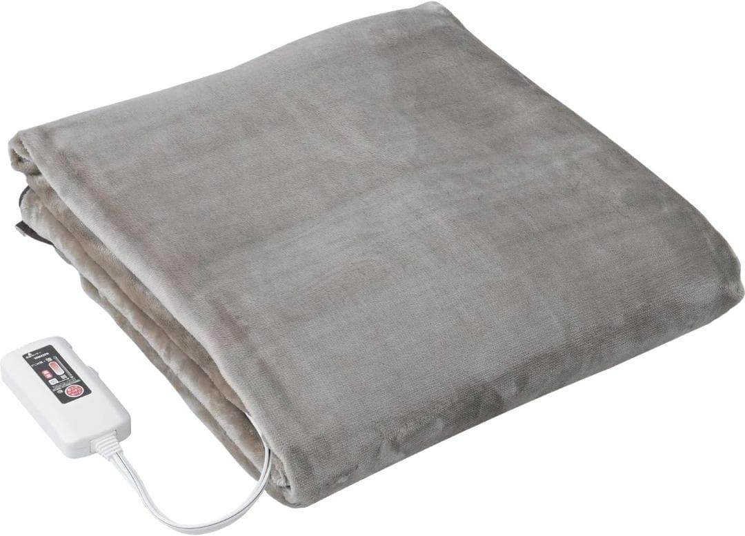 山善 電気毛布 188×130cm 洗える ブラウン YMK-FKPTS61