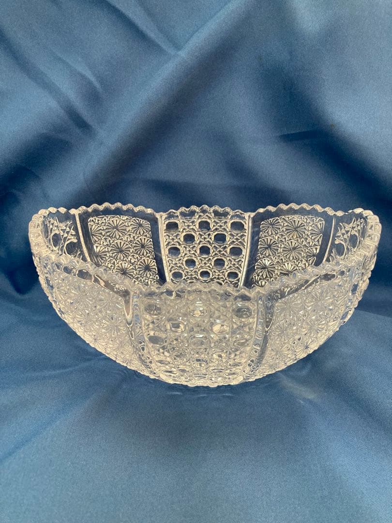 クリスタルガラス　沓形　向付4客