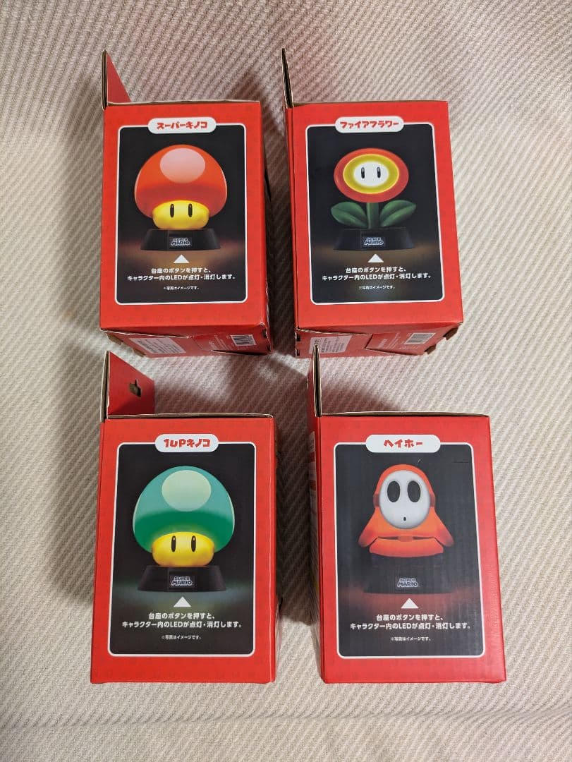 スーパーマリオ　キャラクターライト、テレサのセンサーライトの5個セット
