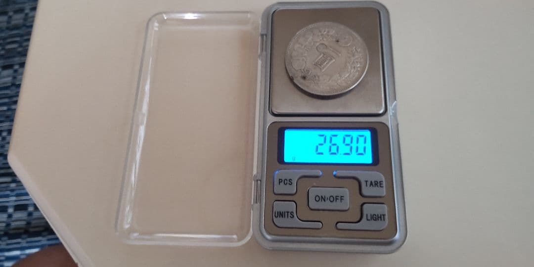 A011 丸銀 旧貨幣 銀貨 明治23年1円銀貨