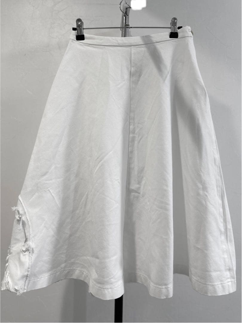 2005SS コムデギャルソン　スカート ホワイト　ポリエステル　Mサイズ