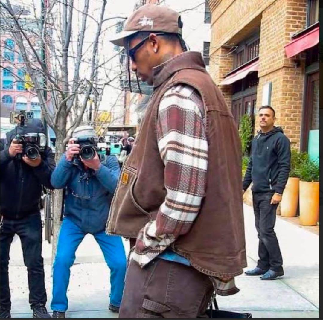 Carhartt カーハート ダックベスト 裏ボア Lサイズブラウン　DKB