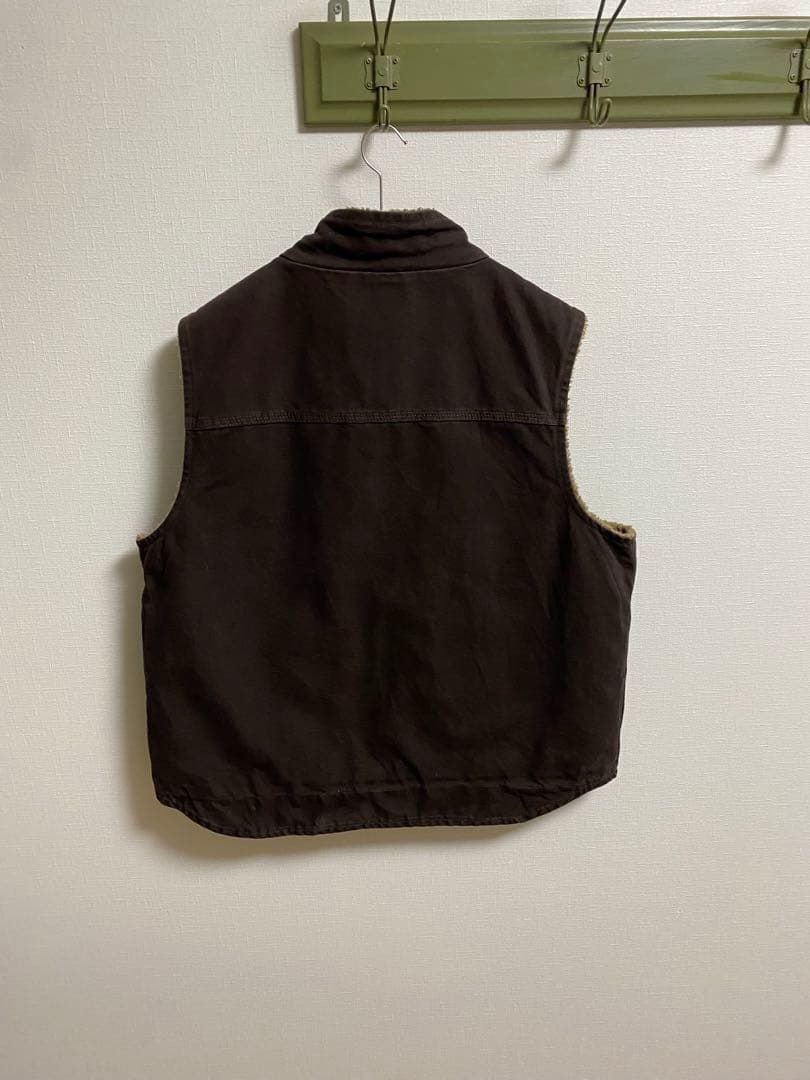 Carhartt カーハート ダックベスト 裏ボア Lサイズブラウン　DKB