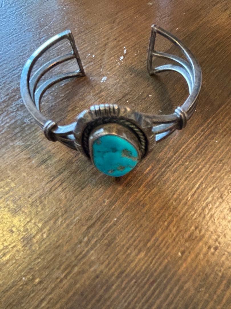 25年前購入 ヴィンテージ ターコイズ バングル Sterling刻印