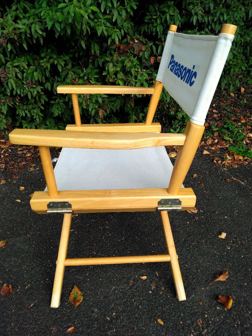 非売品　パナソニック　ディレクターズチェア 帆布　コットン　ウッド 　折りたたみ