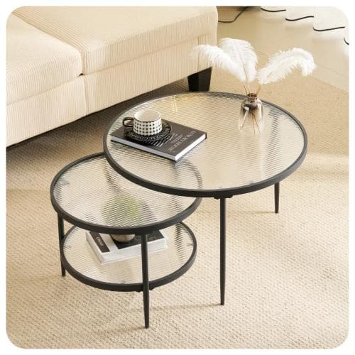 ガラステーブル センターテーブル ガラス天板 2点セットル リビングテーブル ガ