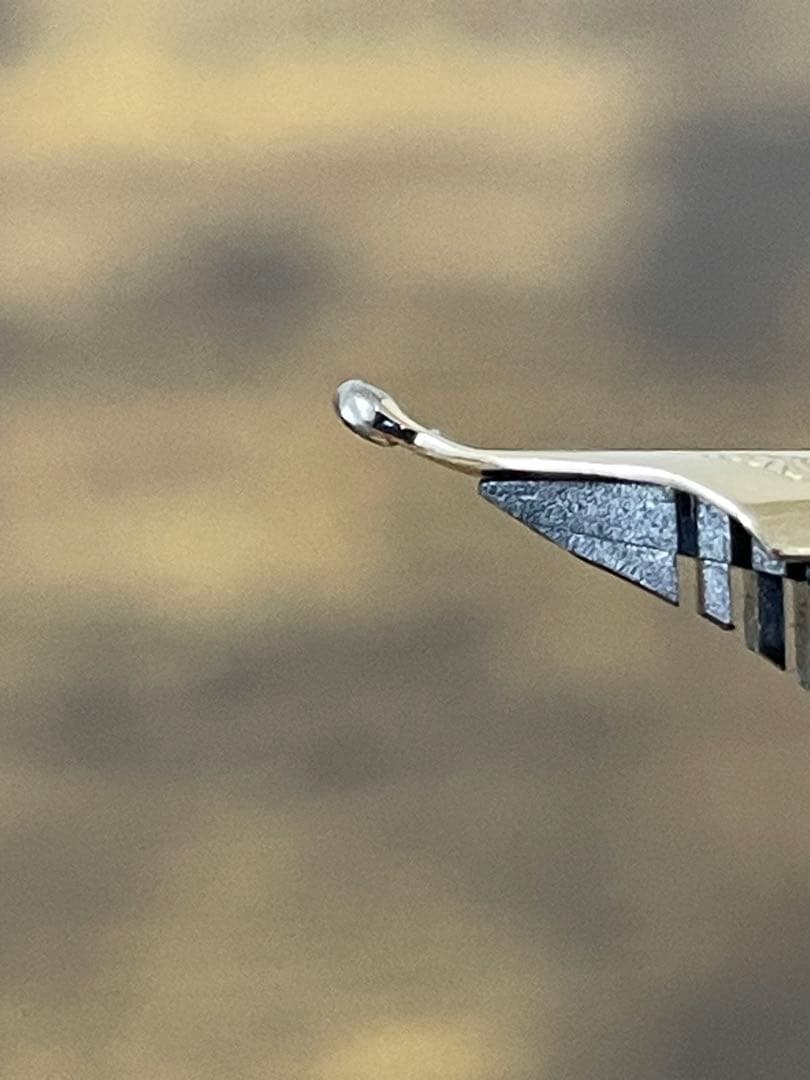 長刀　透明×ゴールド　ふでDEまんねん　NAG 万年筆　デモンストレーター