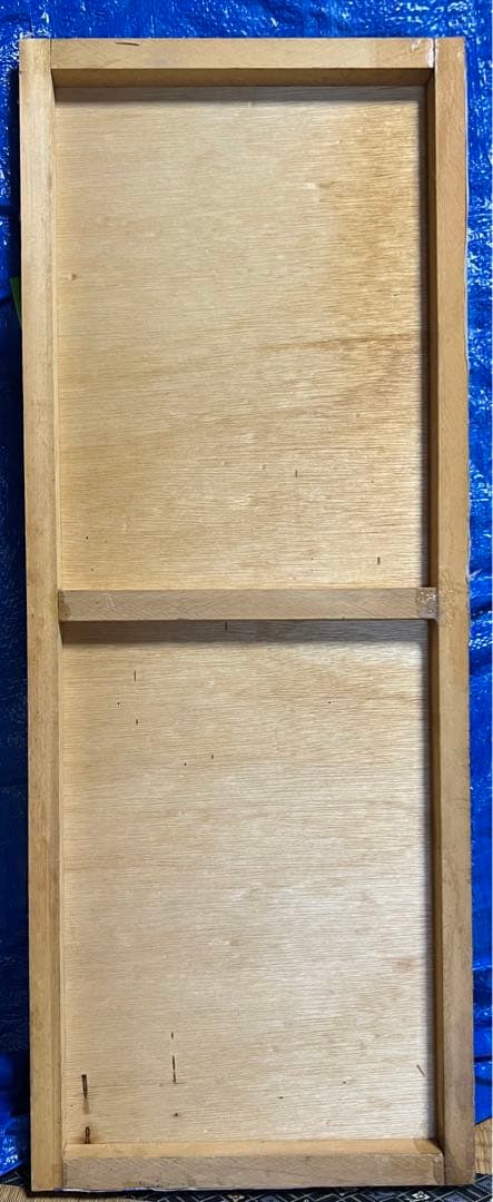 日本画　三枚セット　和紙　青　犬　人物　人