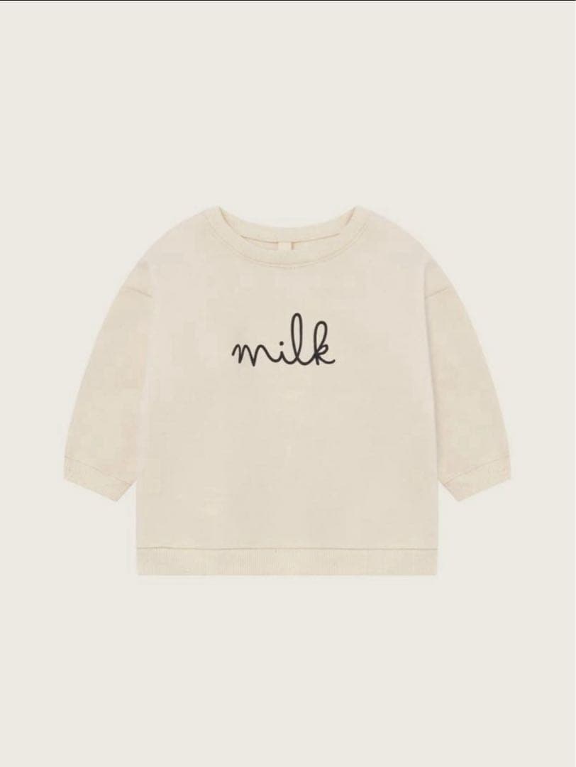 トップス organic zoo Milk Sweatshirt Undyed 3-4y