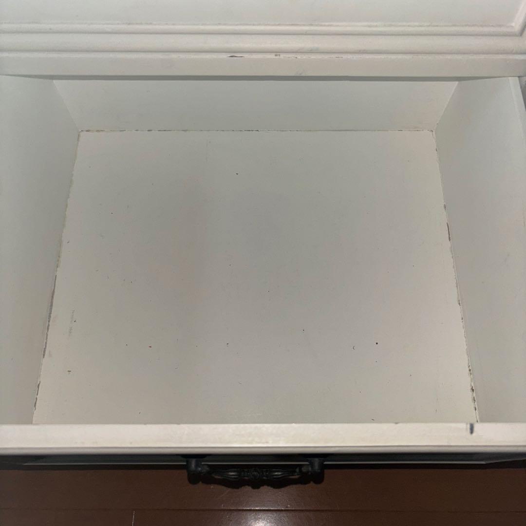 薔薇　キャビネット　サイドボード　白家具　猫足　アンティーク調　たのメル便可能