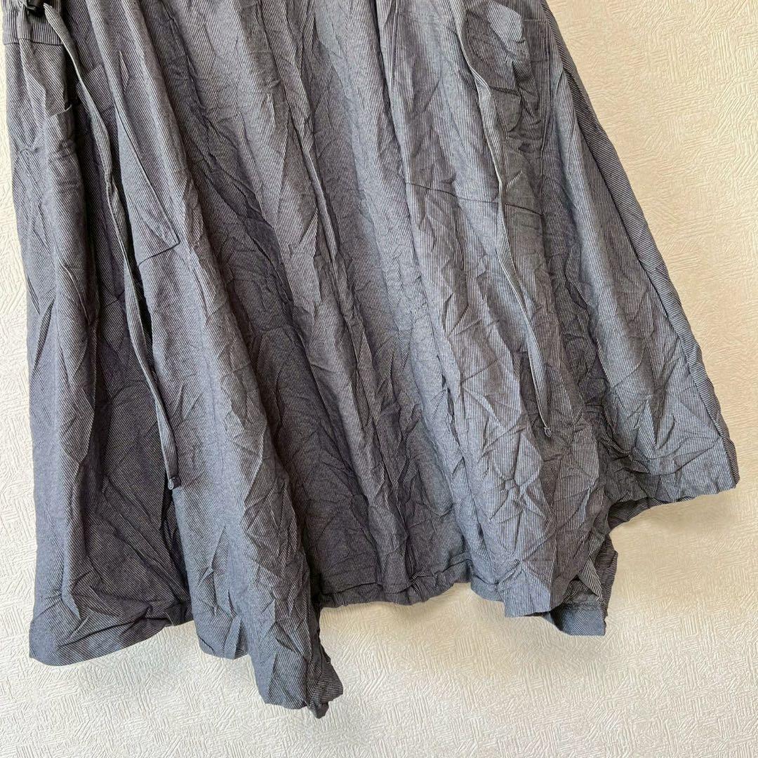 Y'S ヨウジヤマモト 2023 シワ加工 ギャザー絞り サルエルパンツ グレー