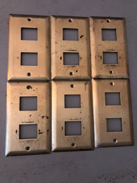 アンティーク　コンセントプレート　デッドストック
