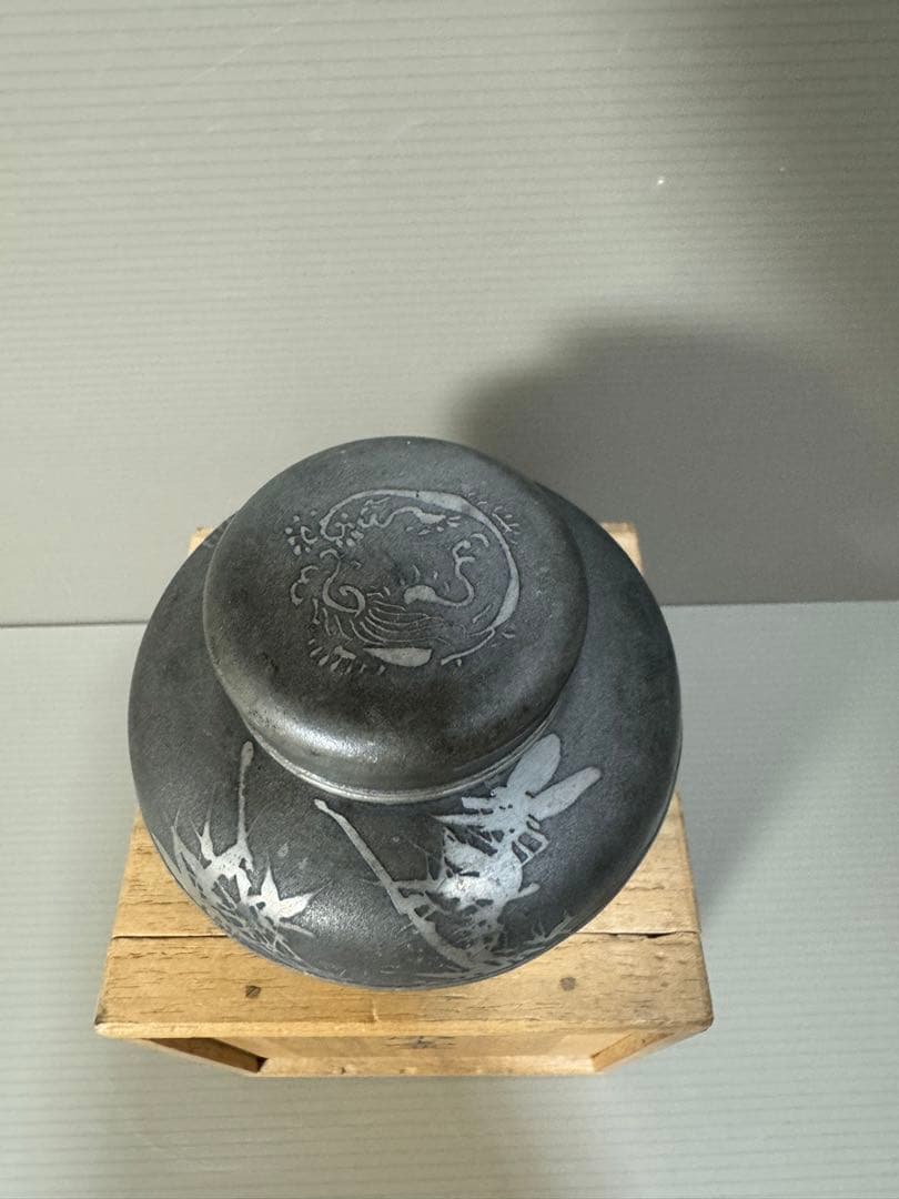 2259  錫製　茶入　茶道具