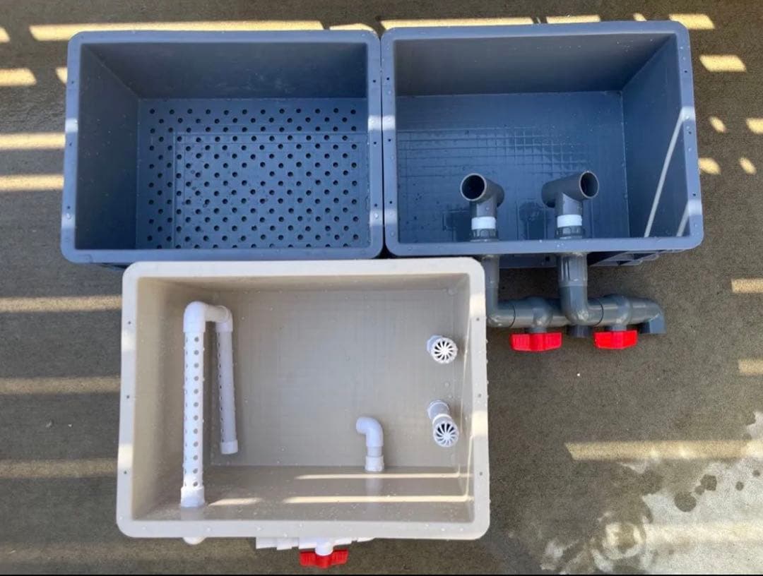 水槽用沈殿物理生物一体型濾過槽　外部式濾過装置器　アクアリウム水槽濾過フィルター