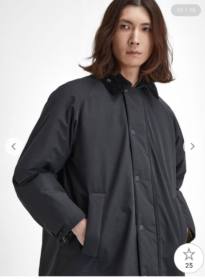 新品　Barbour EXMOOR ニューバーレー　パデッドコート　黒　40