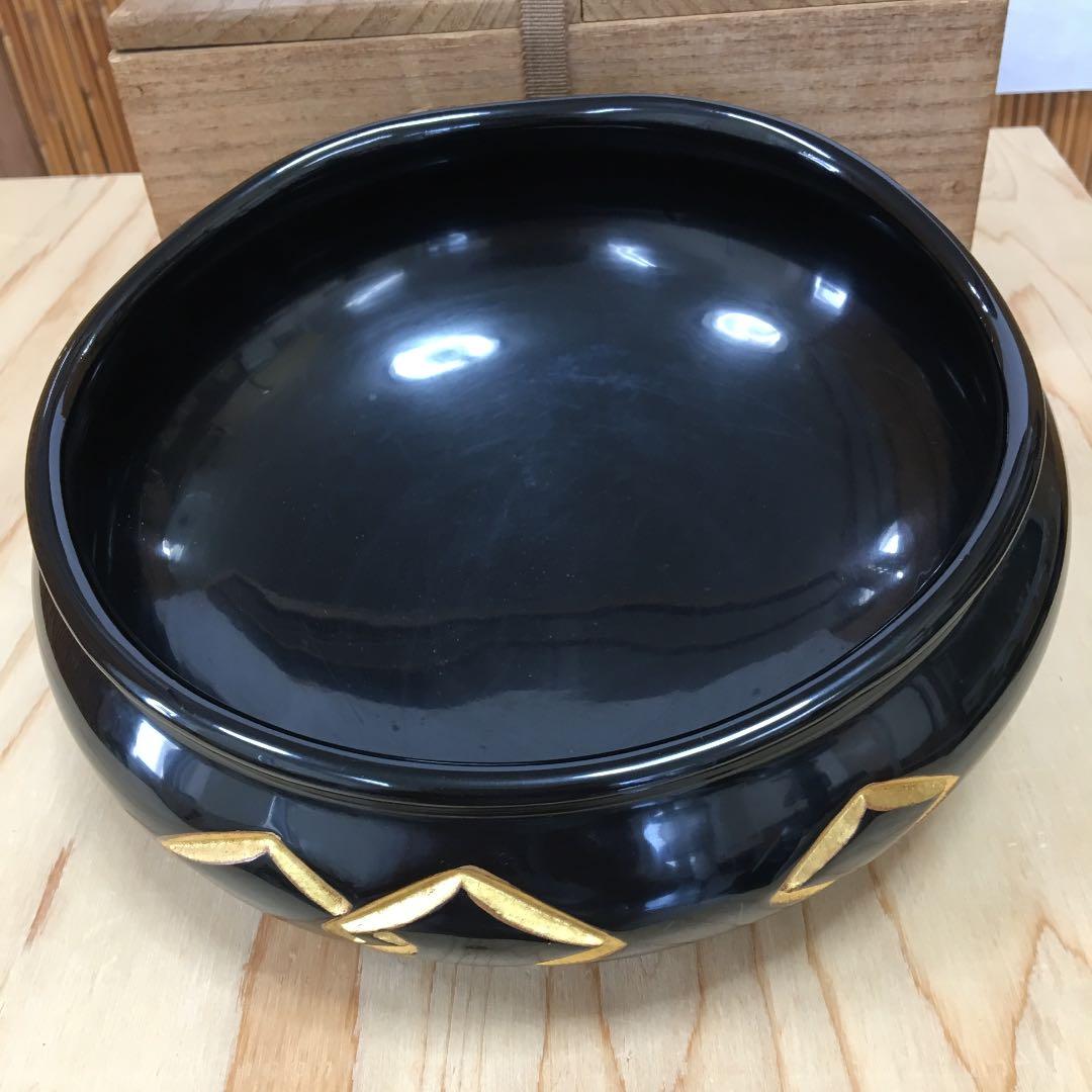 茶道具 灰器 不染斎 極 九谷焼 角ツナギ 灰器 共箱 Ｎ154HＩ