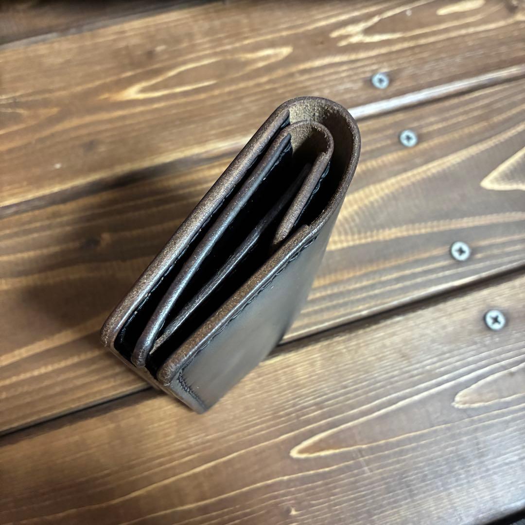 ミニウォレット　トラッカーウォレット　ホーウィン社　クロムエクセル　茶芯