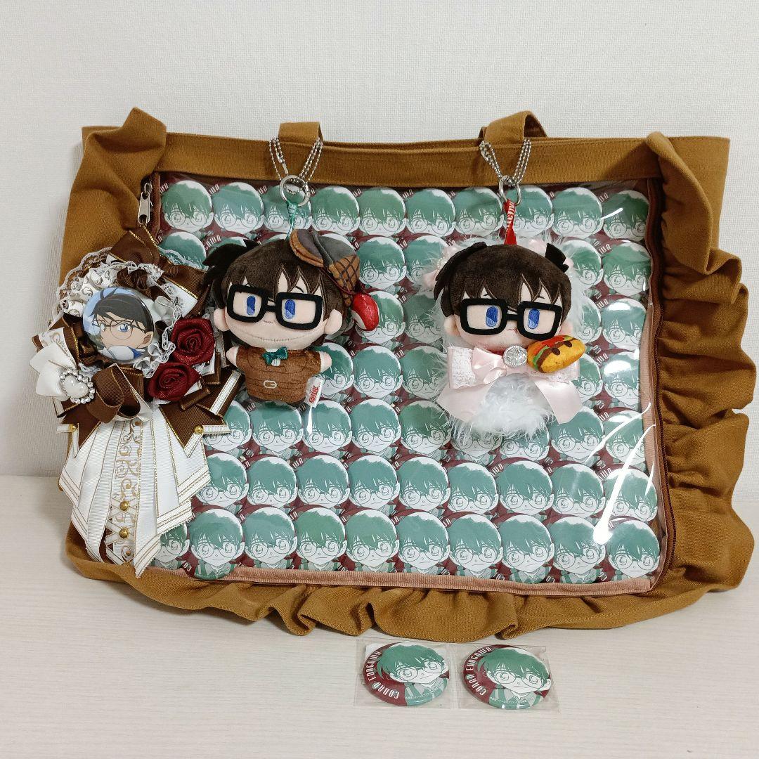 名探偵コナン　江戸川コナン　痛バッグ　公式アプリ缶バッジ　ぬいぐるみ