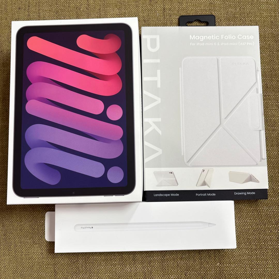 iPad mini 第7世代+Cellular Pencil Pro＋ケース