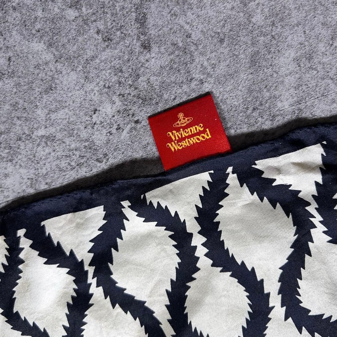 希少【ヴィヴィアンウエストウッド】スカーフ/スクイグル/大判/Y2K/パンク◎黒