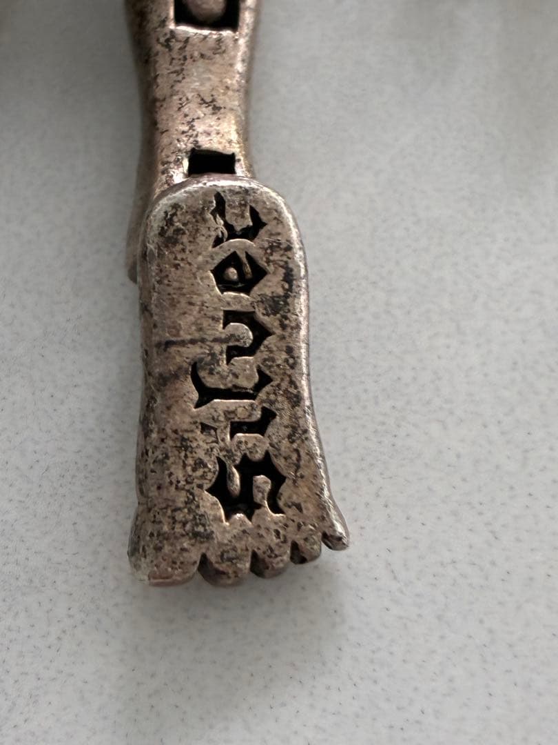 レア　ガイコツキーホルダー　★骸骨 ドクロ スカル 髑髏　シルバー925★50g