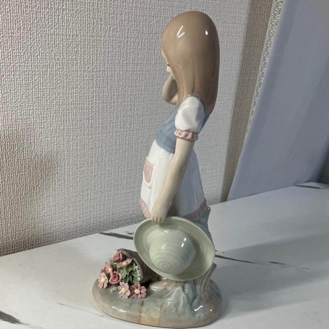 LLADRO リヤドロ 1285 帽子を持つ少女 花籠 フィギュリン 箱付