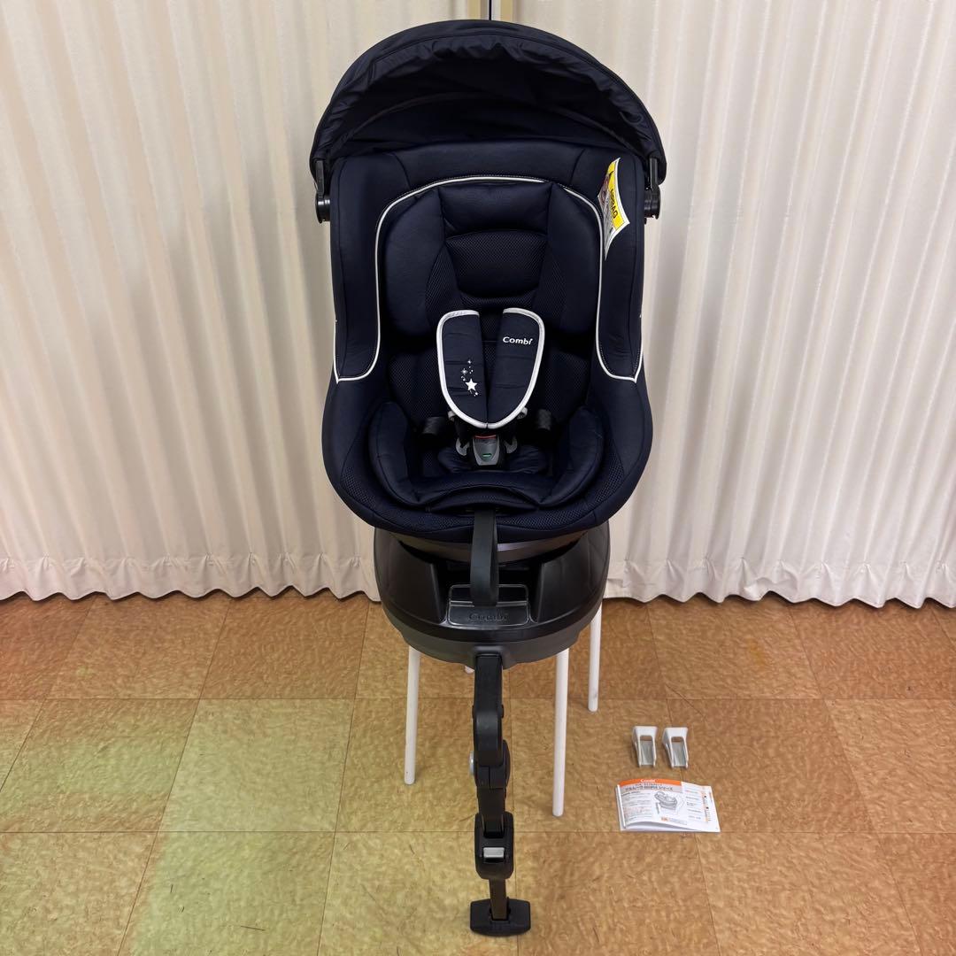 クリーニング済　☆綺麗☆　コンビ　新生児OK　クルムーヴ　ISOFIX　紺　完品