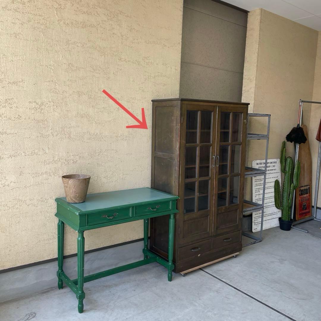 ヴィンテージ 古家具 キャビネット 飾り棚 無垢材 レトロ アンティーク
