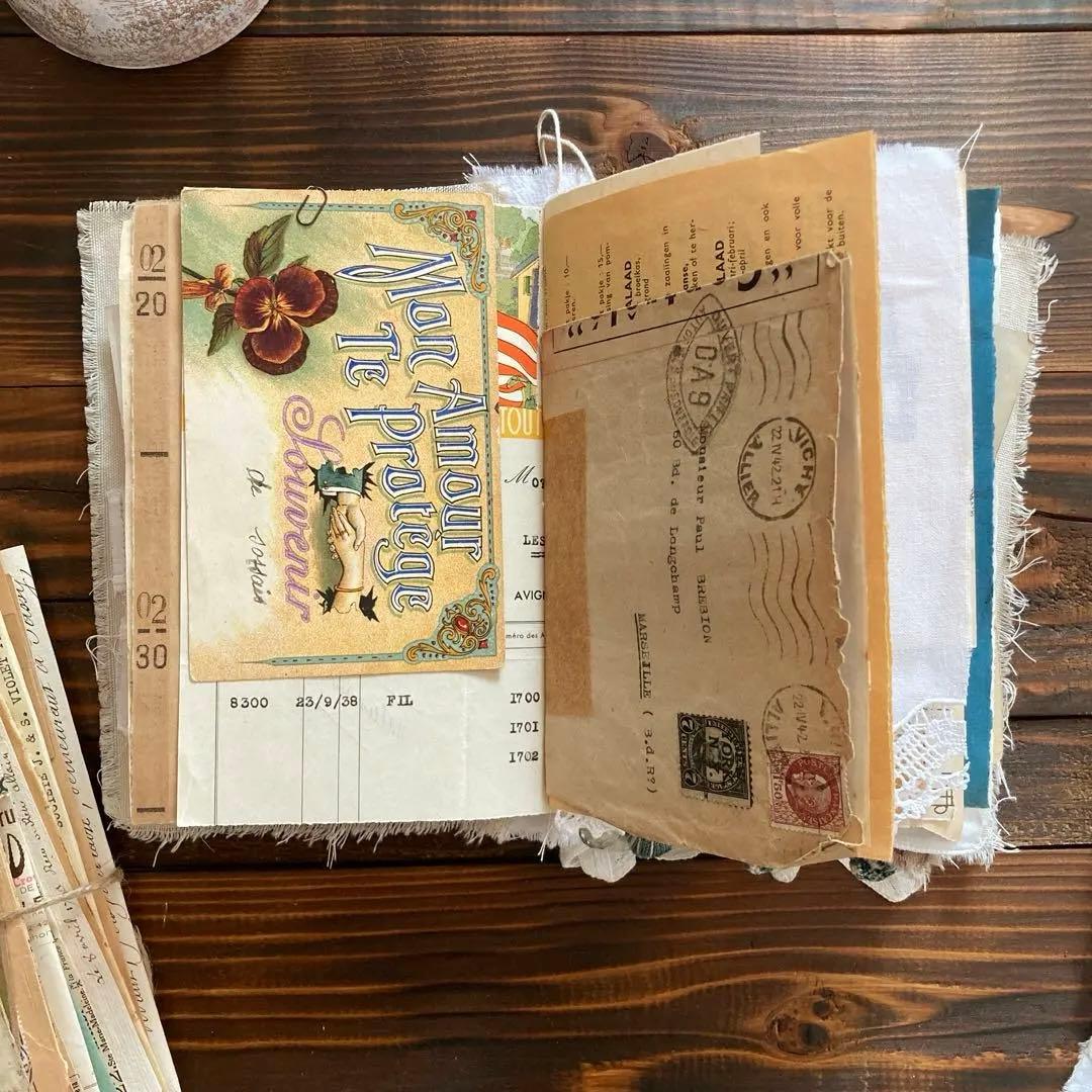 ジャンクジャーナル　junk journal雑記帳　エフェメラセット