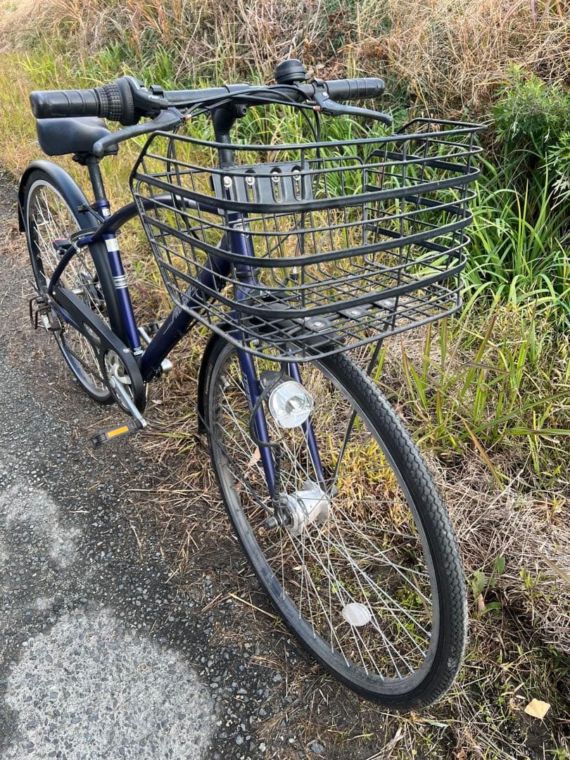 名古屋市内お届け無料青いクロスバイク 前方バスケット付き