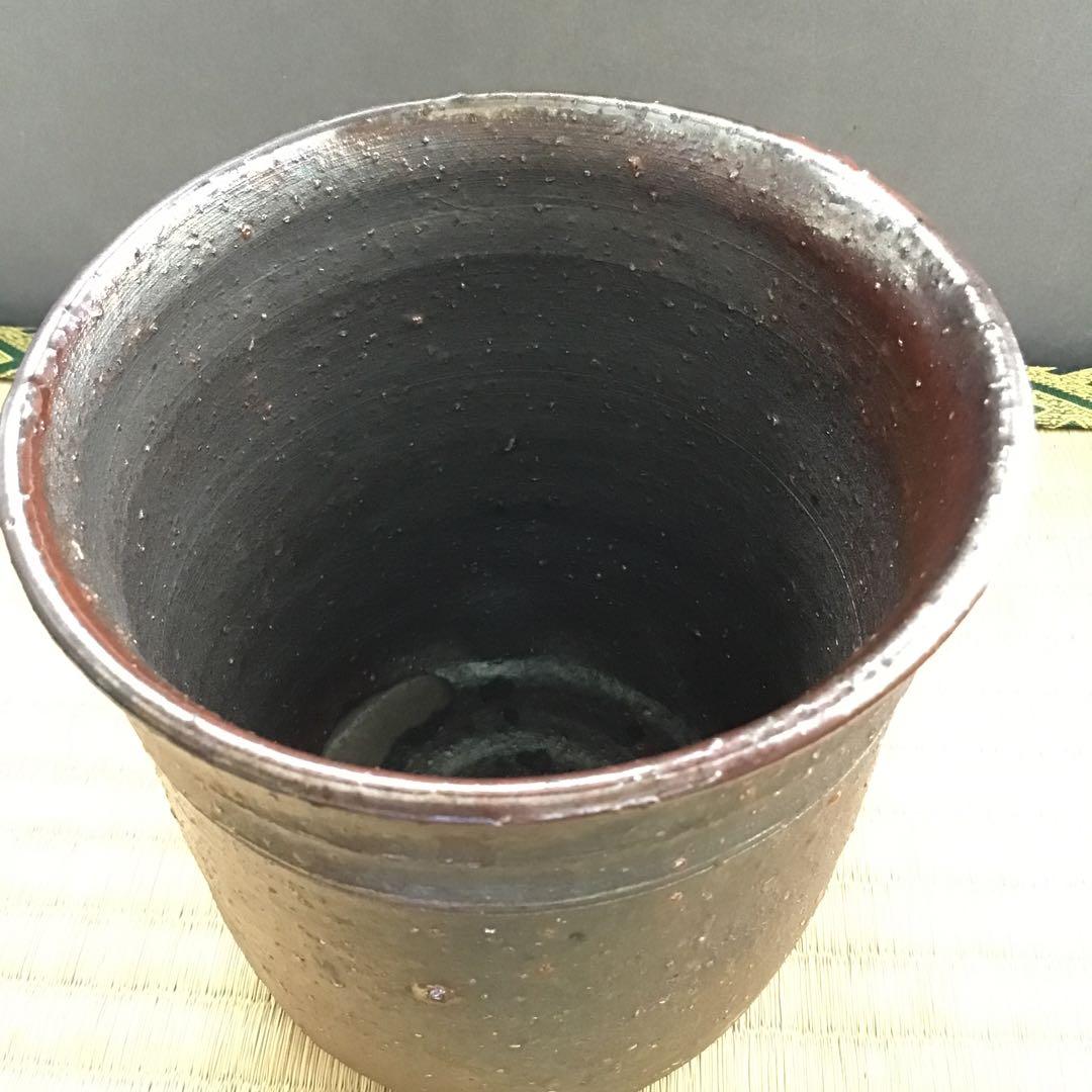 人間国宝　常滑焼棒ノ先建水　三代　山田常山　妙玄斎書付　栞　共箱　S181KS