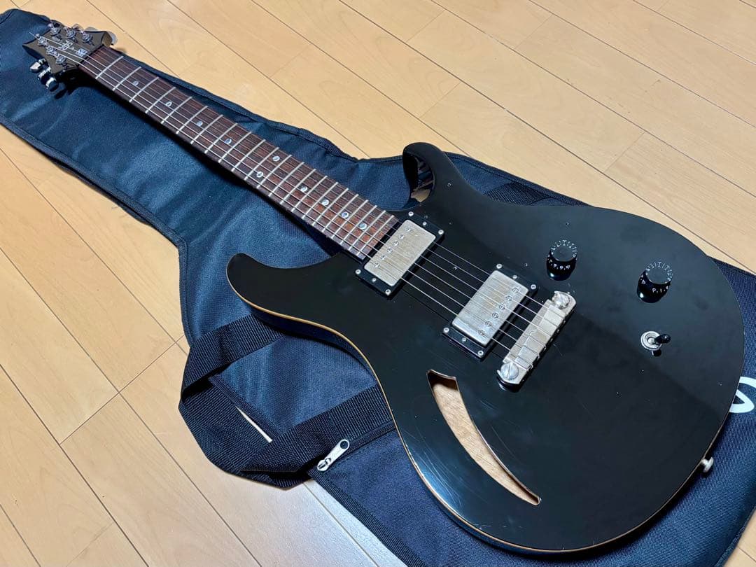 prs se custom22 semi-hollow エレキギター ブラック