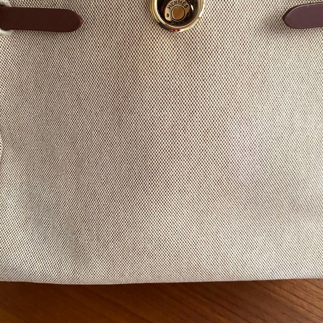 HERMES エルメス エールバッグ キャンバス ハンドバッグ